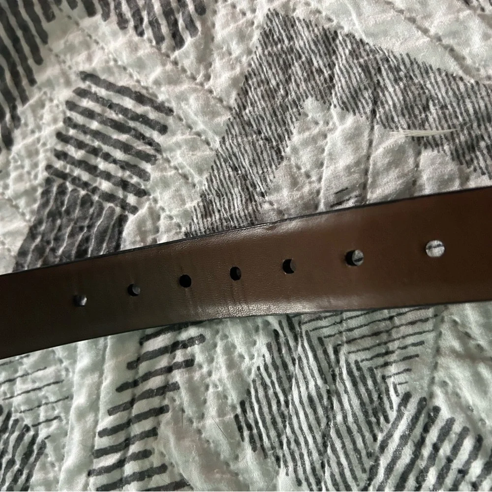 Izod Black Leather Belt with Silver Buckle